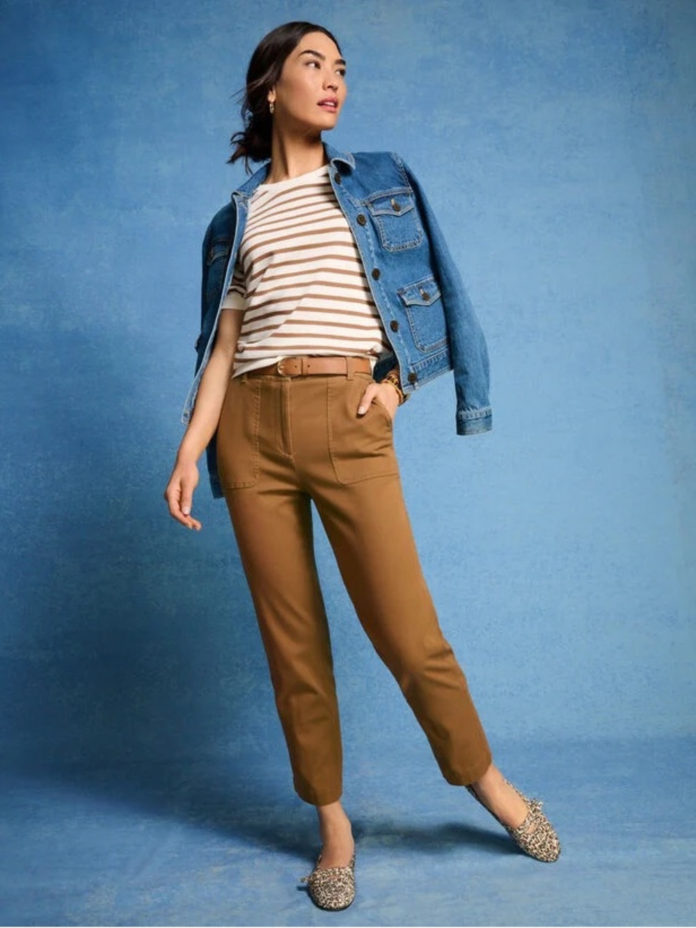 Talbots Caramel Brown High-Rise Ankle Pants